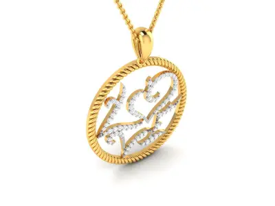 Solitaire Pendants  3D print model 6