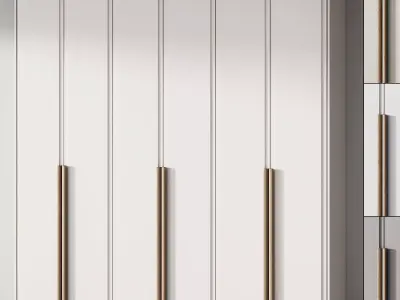 447 cabinet furniture 14 modular wardrobe 2 options 5 colors 3D model