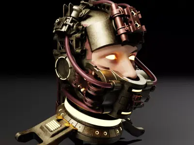 Sci-fi Character Cyborg 008 3D model