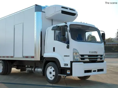  Isuzu FTR Vehicle Cargo Transporter 2025 White Simplified 