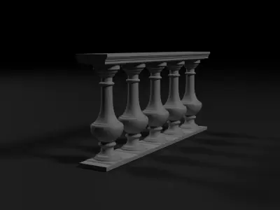 Balustrade pack 3D model