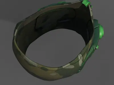 Gas mask respirator scifi futuristic 3d  Low-poly 3D model