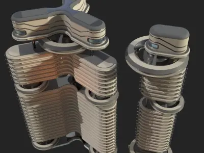 Sci fi apartment - VR Low-poly 3D model