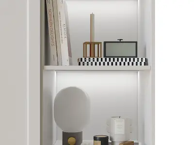 Wardrobe 5 with gold handles 3D model