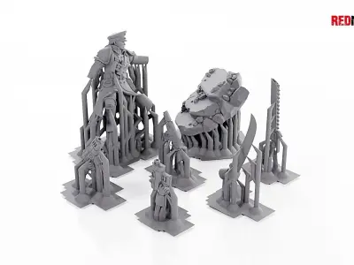 Shock Troops - Female Officer of the Imperial Force 3D print model