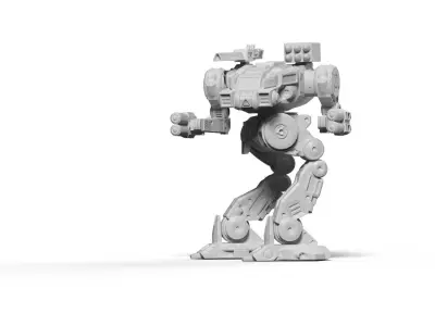 Mech- Darkest Goat with free pilot and interchangeable weapons 3D print model