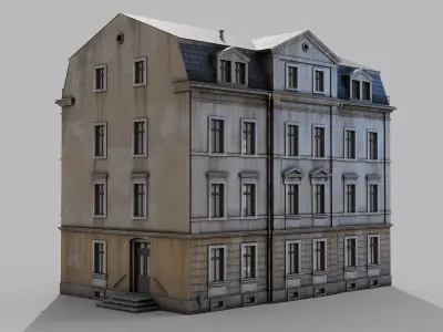 Classic building Low-poly 3D model buy