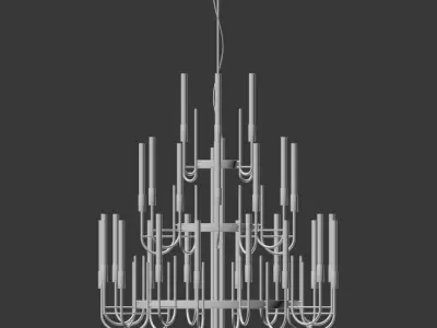 Luxxu Gala Suspension Chandelier 3D model