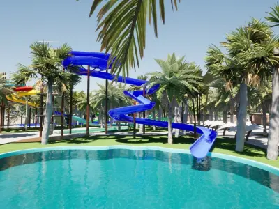 Waterslide One FBX 3D model