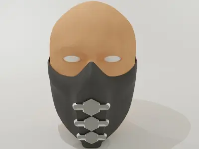 Mask caps1 with opening mechanism 3D print model