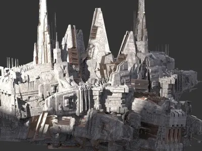 District 10 Mothership Tower 13 3D model