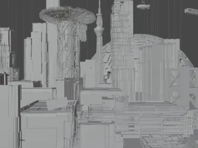 Futuristic City - Ocean City 3D model