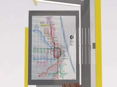 MMCite 310b Bus Shelter 3D model