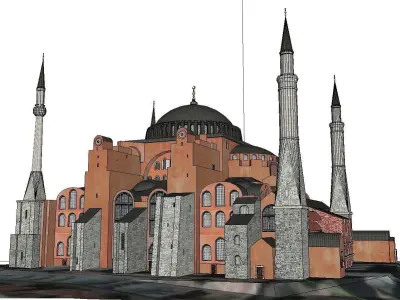 Architecture-Religion-God-Culture-Temple-0105 mosque in istanbul 3D model