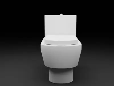Floor Toilet Free low-poly 3D model