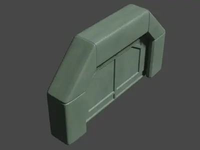 Space ship door Free low-poly 3D model