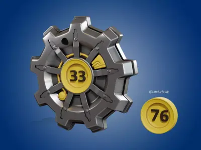 Vault keychain 3D print model