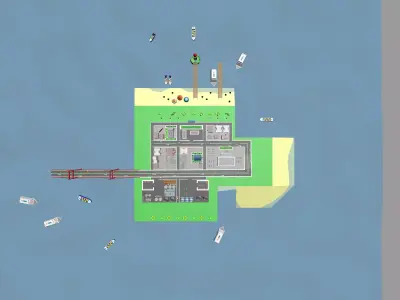 Low Poly mini City 3D model