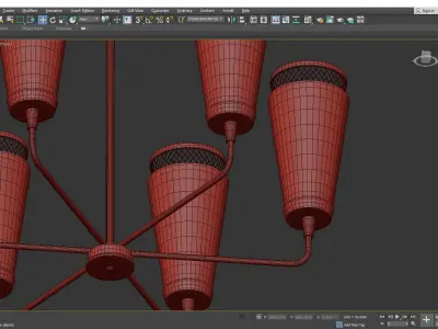 Abbott Chandelier Low-poly 3D model