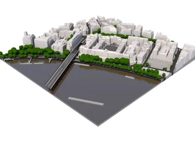 London city tile Level 2 block TQ3080 North East 3D model