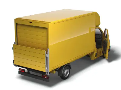 VW Crafter Luton Tail Lift HQ Interior 2023 3D model