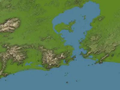 Rio de Janeiro - 3D City Model Low-poly 3D model