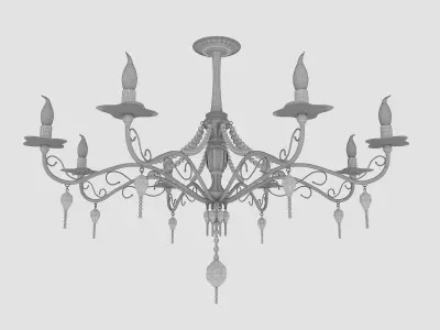 Classic Chandelier 3D model 2