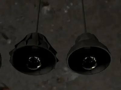 The Hangar Series hanging lamp bundle pack 3D print model