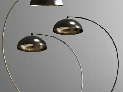 Curved floor lamp Jonera 3D model