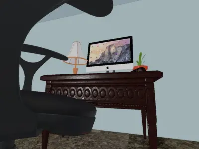 full bedroom scene  packed with alot of models  3D model