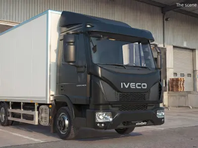  Iveco EuroCargo Box Truck Simplified 