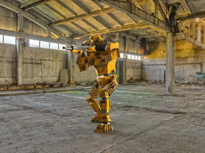 Robot iron  Low-poly 3D model