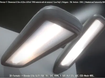 Street Light -11- Low-Poly Version -1- Low-poly 3D model