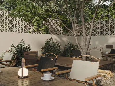 A very nice modern villa building and interior 3D model