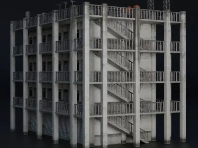 BUILDING URBAN AREA HONGKONG JAPAN CHINA ASIAN 10 Low-poly 3D model