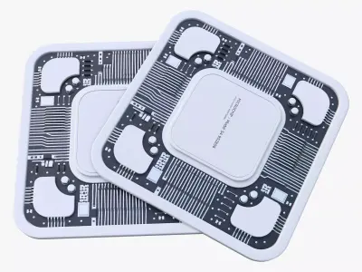 SciFi Microchip Board M1 3D model