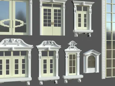 Doors Windows set 3D model