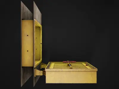 Hermetic Door V Low-poly 3D model