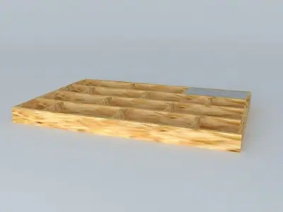 Wooden mold for cement brick floor. Free 3D model