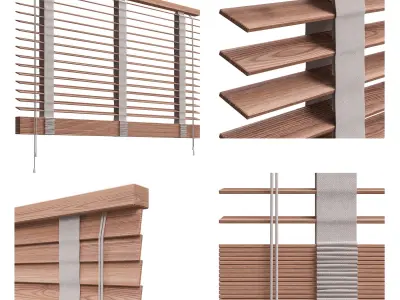 Wooden blinds 2 3D model