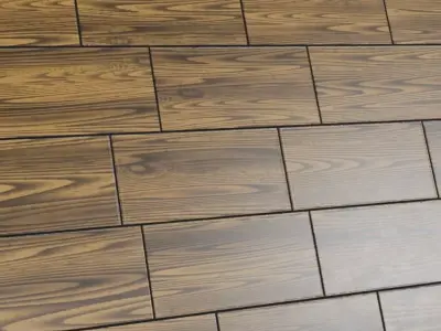 Polished Dark Oak Wood Planks PBR Seamless Texture