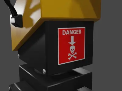 Industrial Robot Arm Low-poly 3D model