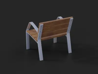 Collection of three Urbaeco benches  low poly Low-poly 3D model