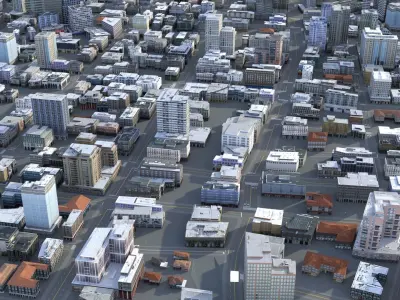 City 94 Low-poly 3D model