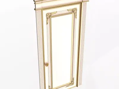 Carved Door Classic 01801 Low-poly 3D model