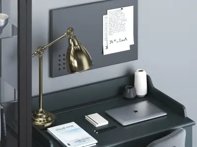 Workplace set with LOMMARP Desk 3D model