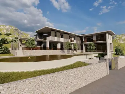Casa Scene-villa-modern house 3D model 93