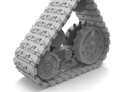 Wall-e track with gears 3D model
