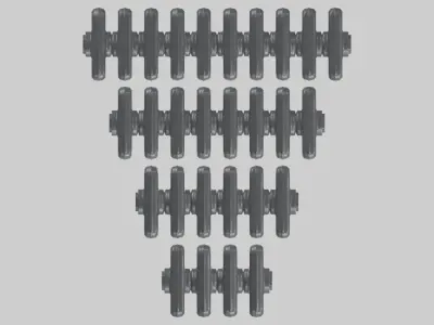 Classic Cast Iron Radiator 4C Collection 3D model