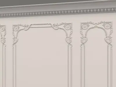 Wall Molding in Classic French style 13 3D model